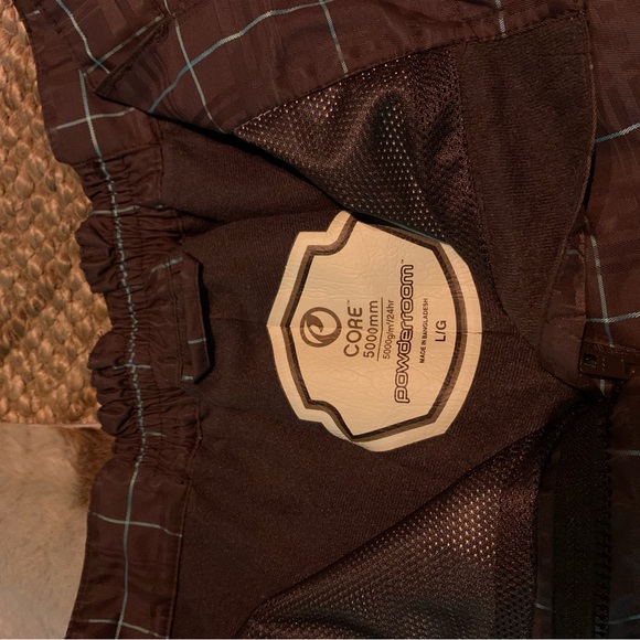 Stylish Men's Brown Large CORE POWDERROOM ski snow pants - Picture 3 of 6